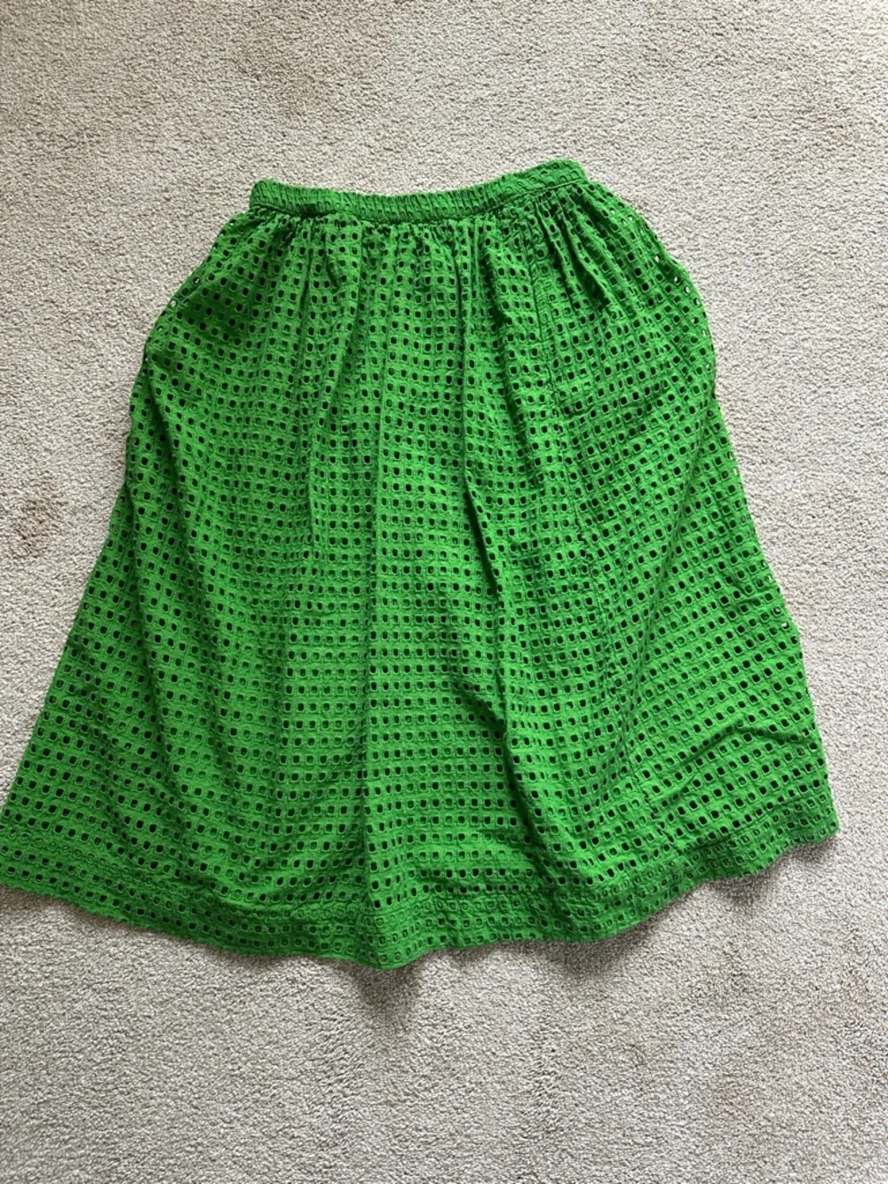 Kate Spade Green Eyelet Midi Skirt - Picture 2 of 6